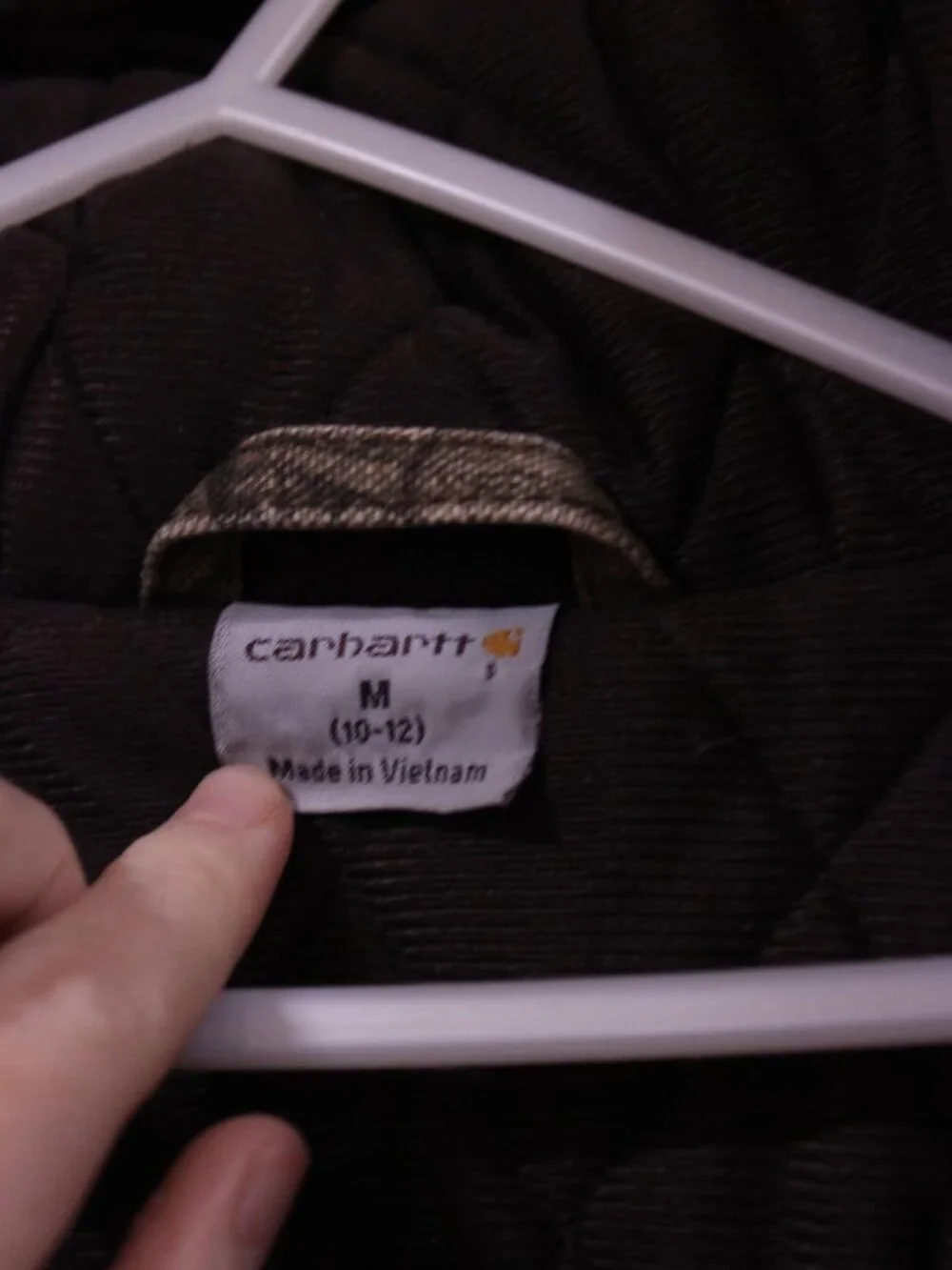 Carhartt Mossy Oak Camo Canvas Insulated Camo Coat Boys Medium 10-12